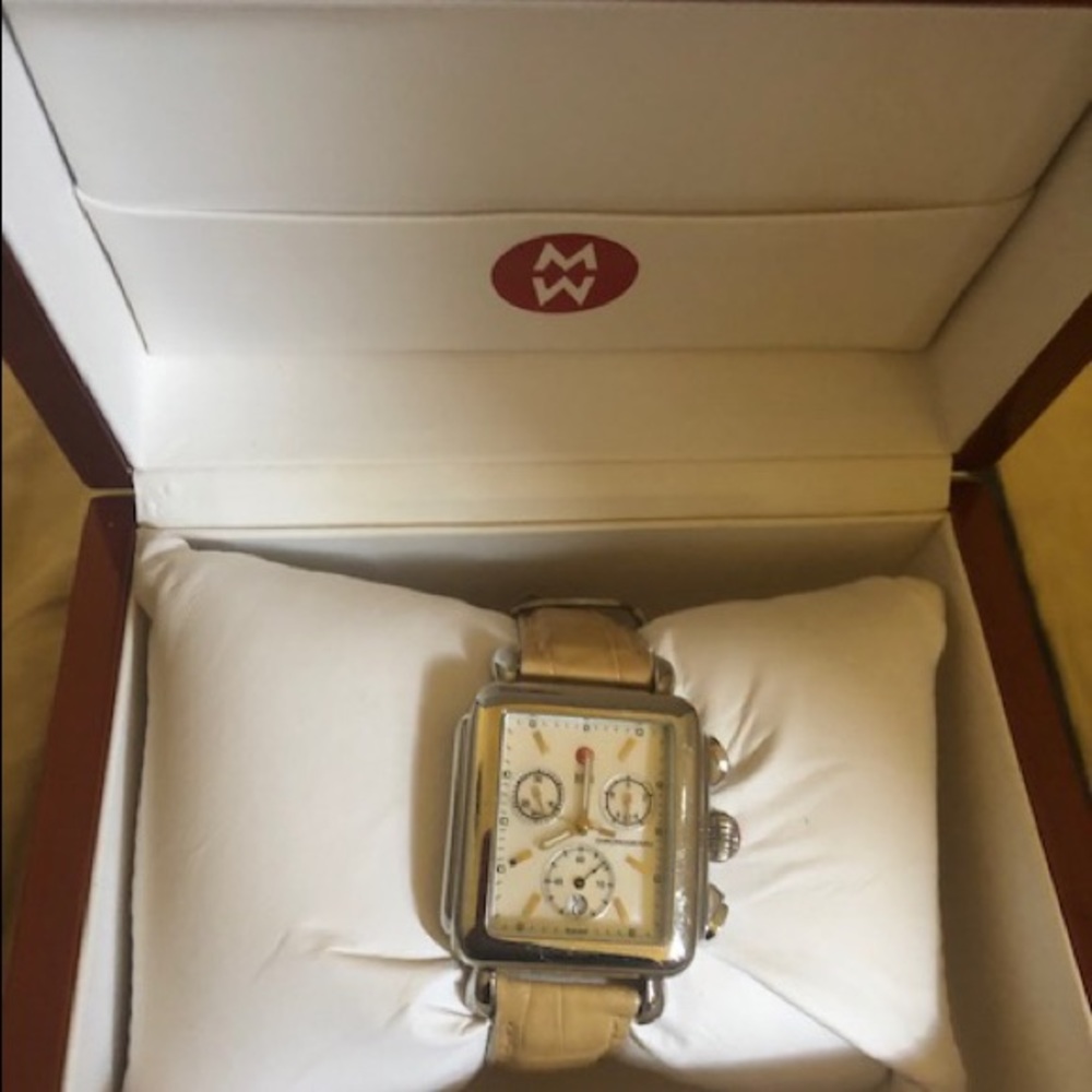 Michele Watch with leather band and box